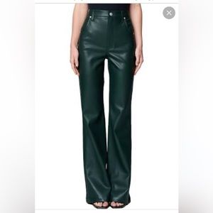 NWOT Green Blank NYC faux leather straight leg pants size 28 never worn!